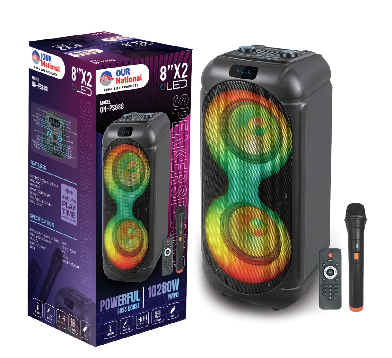 8"x 2 Our National Speaker